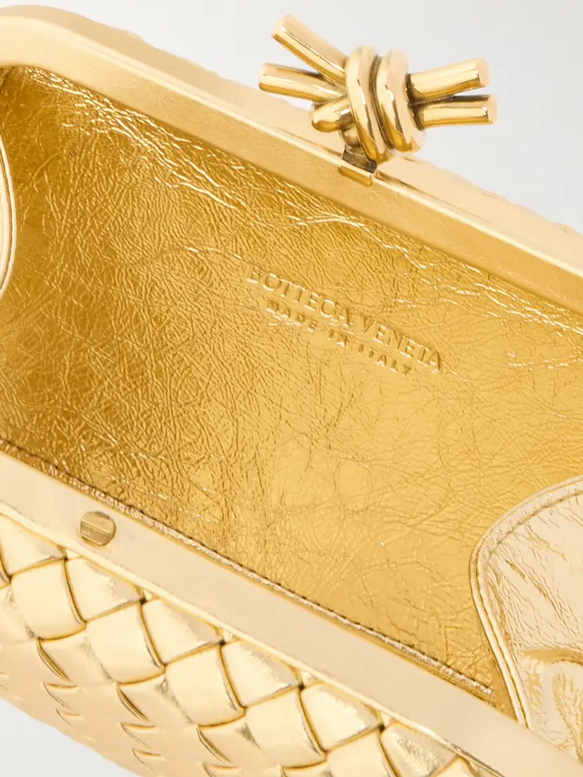 Bottega Veneta Knot Padded Intrecciato Metallic Leather Clutch | Thumbnail 5 Bottega Veneta Knot Padded Intrecciato Metallic Leather Clutch | Thumbnail 5