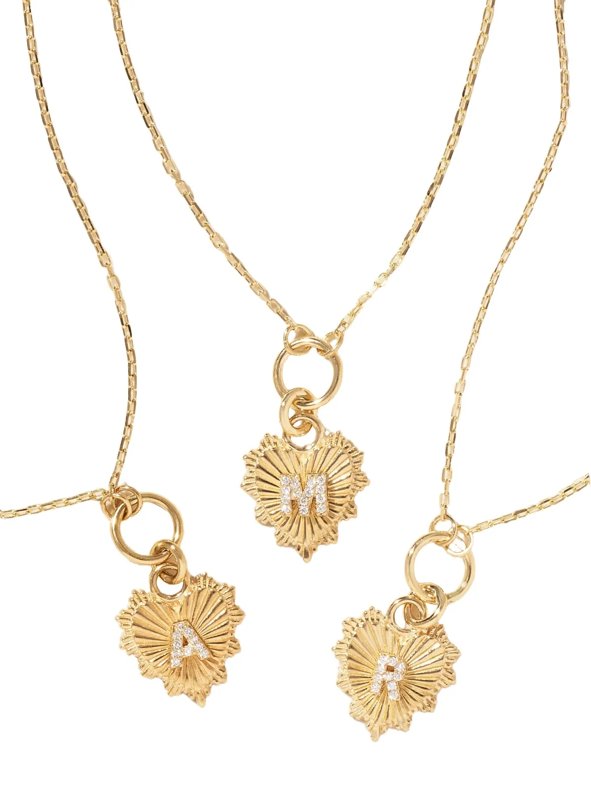 Initial 18-karat Gold Diamond Necklace