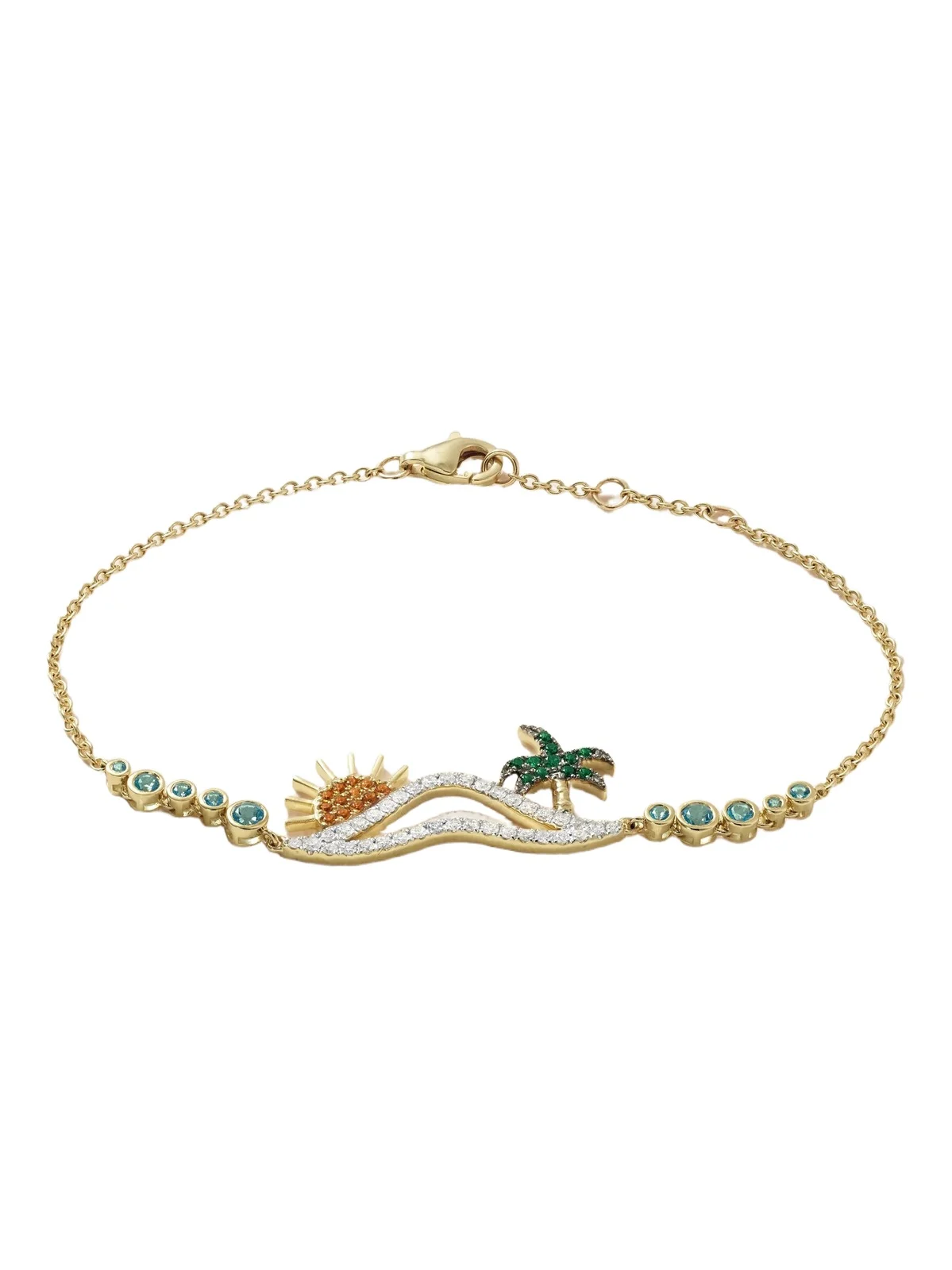 La Plage 9-karat Gold Multi-stone Bracelet