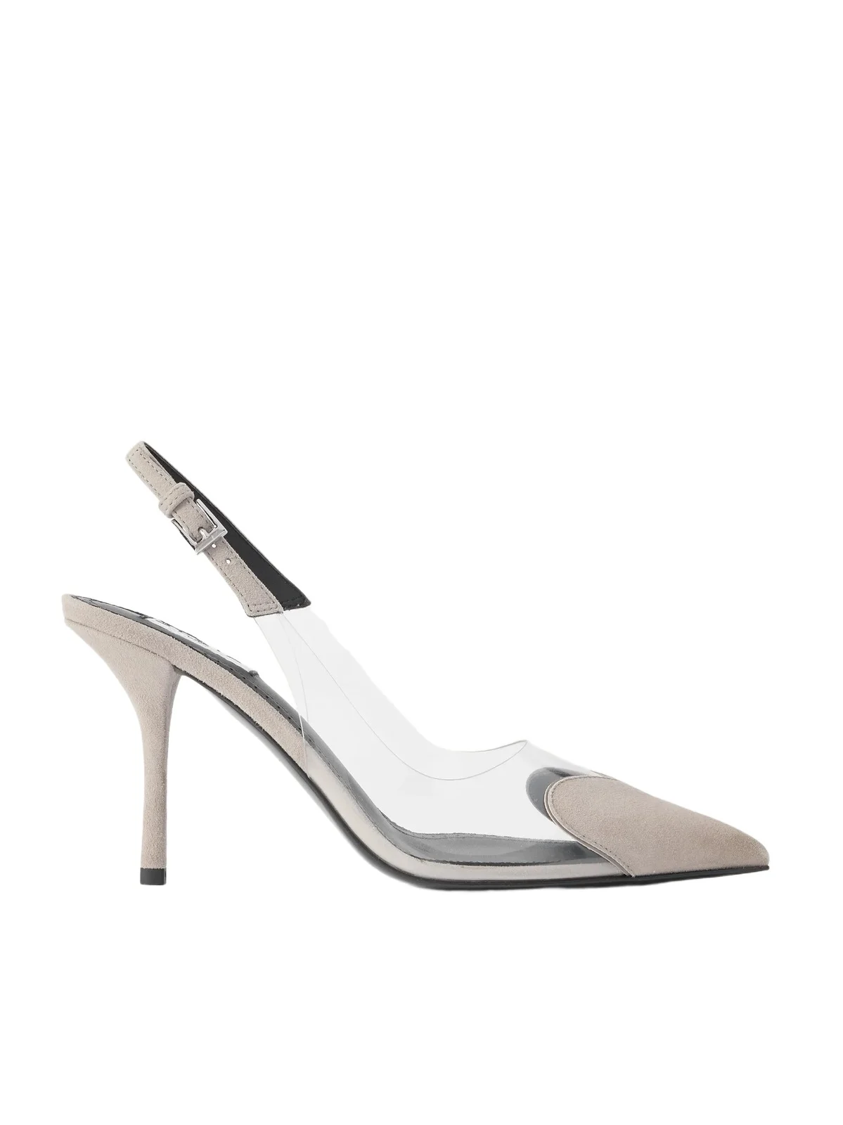 Le Cœur 90 Suede And Pvc Slingback Pumps Le Cœur 90 Suede And Pvc Slingback Pumps
