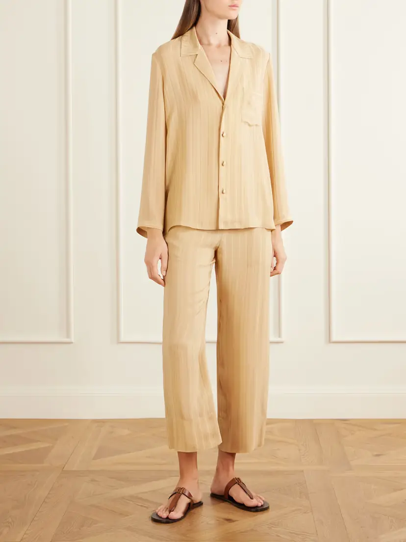 Saint Laurent Striped Silk-jacquard Shirt | Thumbnail 2