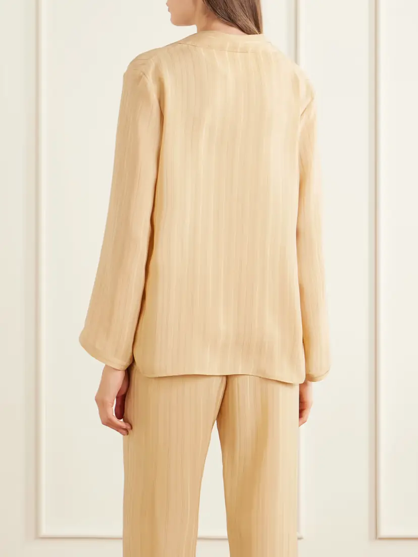 Saint Laurent Striped Silk-jacquard Shirt | Thumbnail 3