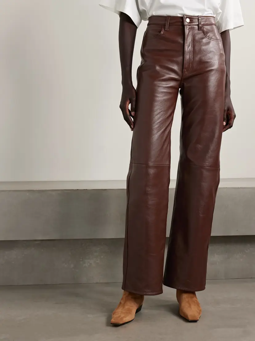 RÙADH The Quinn Leather Straight-leg Pants | Thumbnail 3