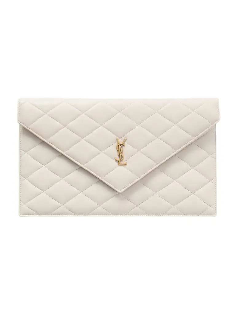 Saint Laurent Paris Matelassé Leather Pouch | Image 1 Saint Laurent Paris Matelassé Leather Pouch | Image 1
