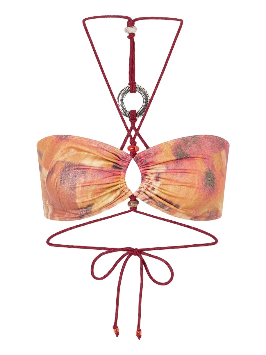 Analia Embellished Bikini Top