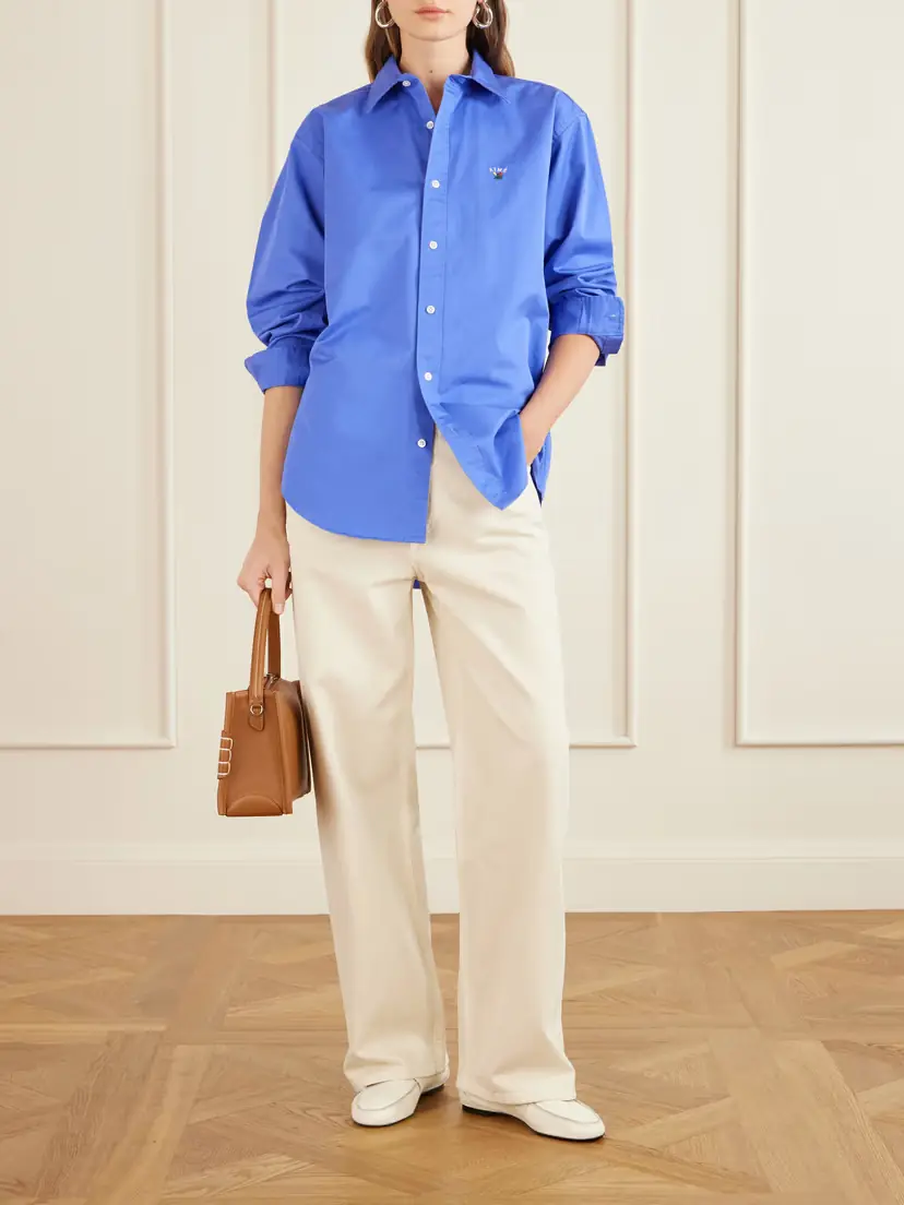 Aimé Leon Dore Logo-embroidered Cotton-poplin Oversized Shirt | Thumbnail 2 Aimé Leon Dore Logo-embroidered Cotton-poplin Oversized Shirt | Thumbnail 2
