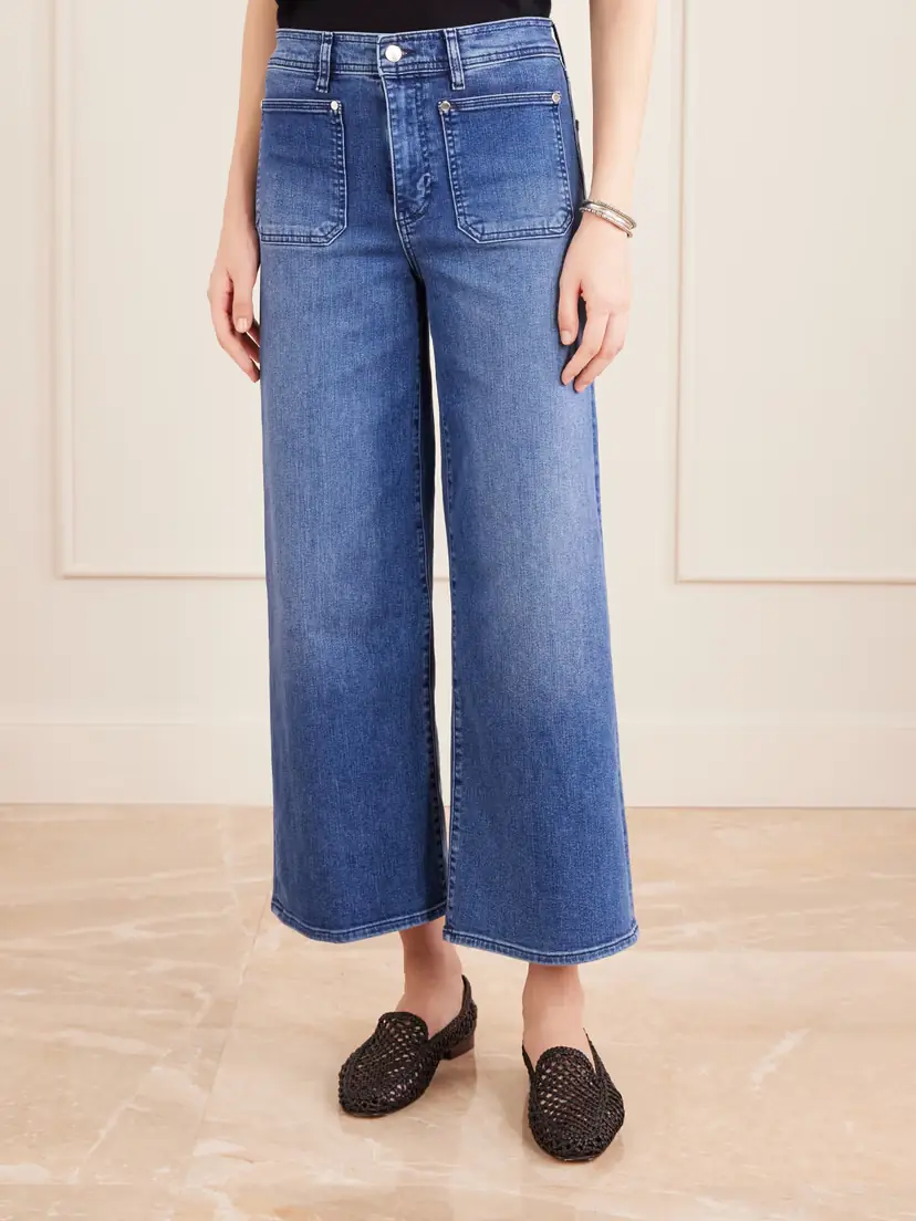 Frame Le Slim Palazzo Crop Harbor Pocket High-rise Wide-leg Jeans | Thumbnail 3 Frame Le Slim Palazzo Crop Harbor Pocket High-rise Wide-leg Jeans | Thumbnail 3