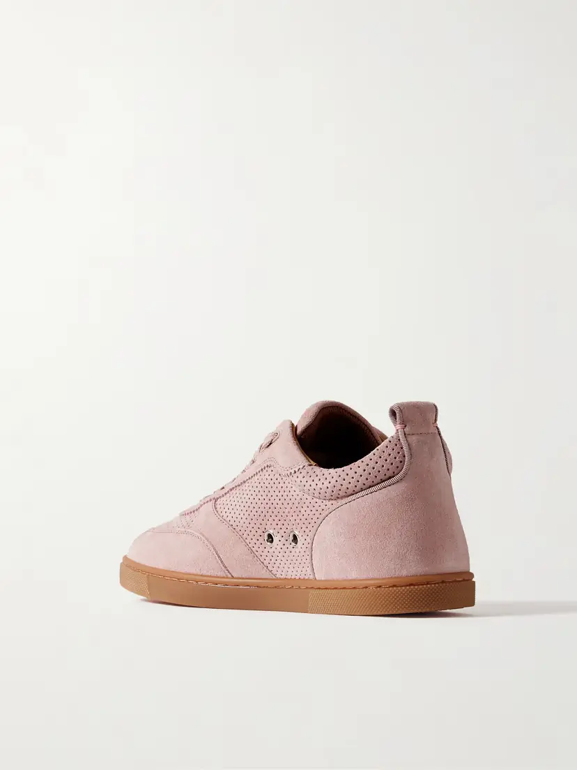 Christian Louboutin Tutti Rui Donna Perforated Suede Sneakers - Antique rose | Thumbnail 3