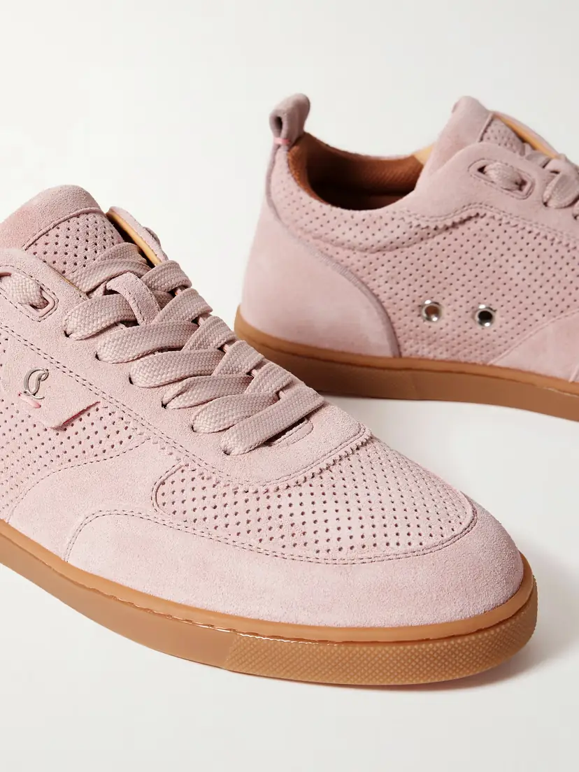 Christian Louboutin Tutti Rui Donna Perforated Suede Sneakers - Antique rose | Thumbnail 4