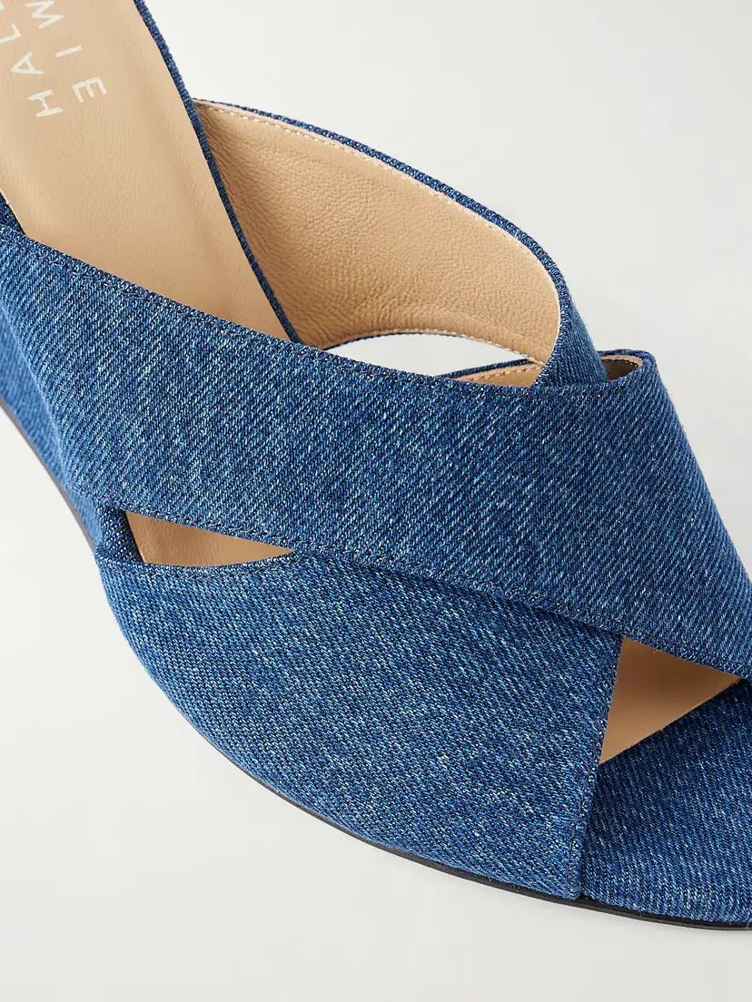 Jamie Haller The Rose Denim Sandals - Mid denim | Thumbnail 5