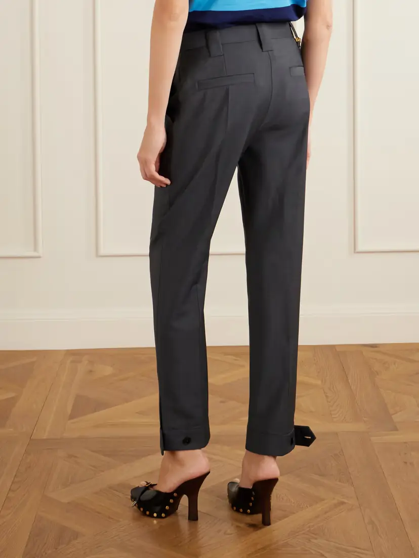 Versace Formal Mohair And Wool-blend Straight-leg Pants | Thumbnail 4