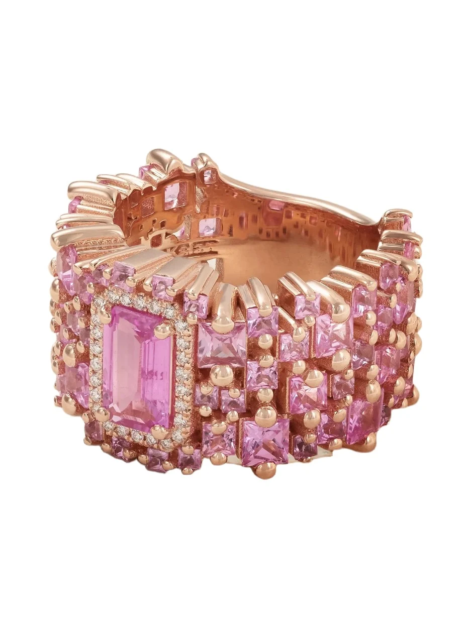 18-karat Rose Gold, Sapphire And Diamond Ring