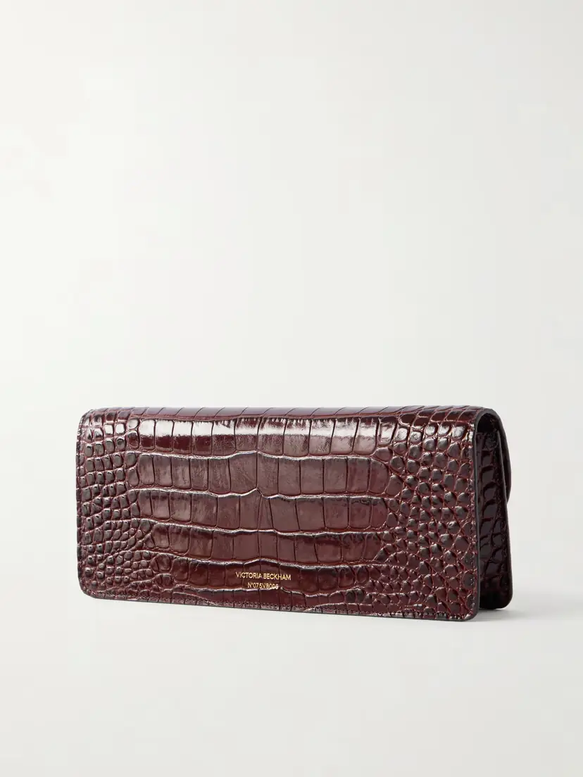 Victoria Beckham Dorian East-west Croc-effect Leather Clutch | Thumbnail 4