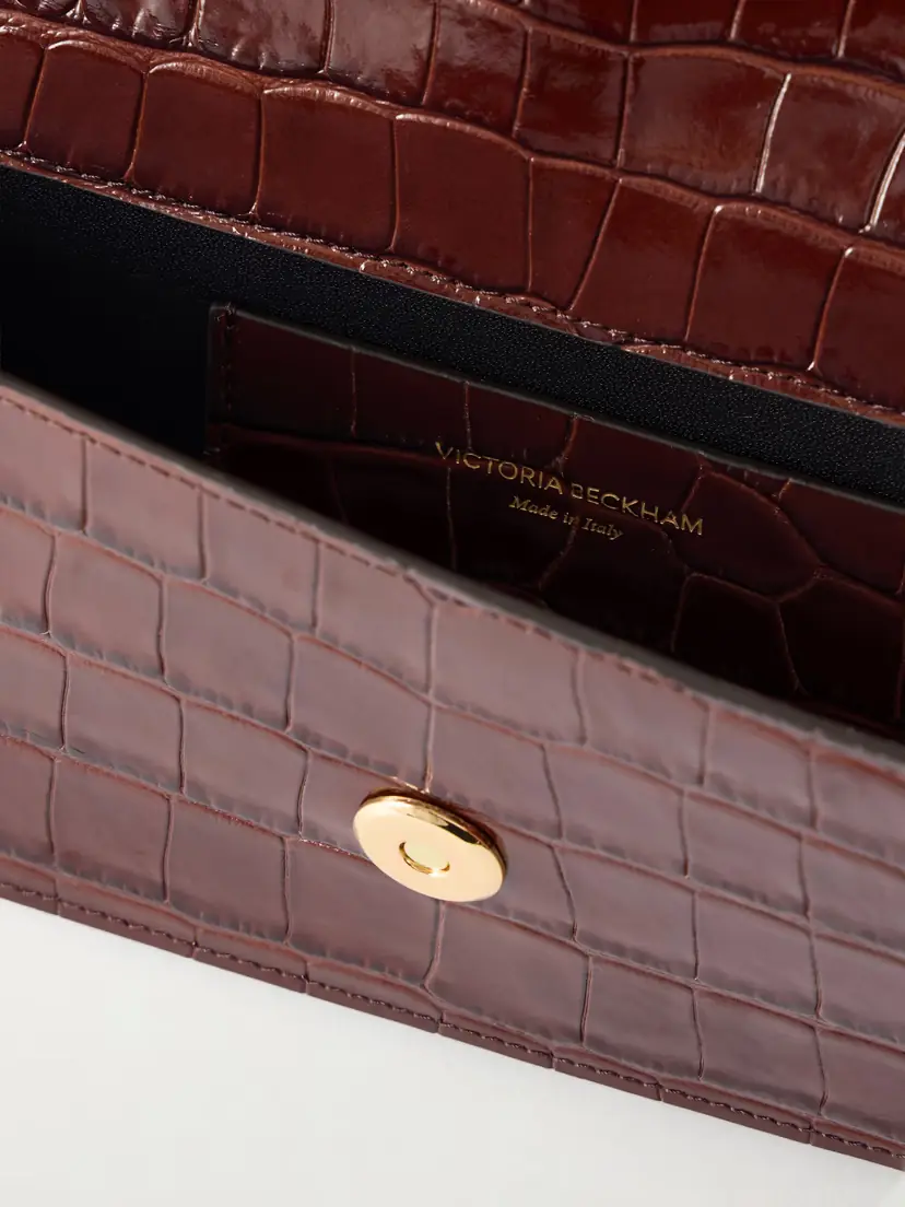 Victoria Beckham Dorian East-west Croc-effect Leather Clutch | Thumbnail 6