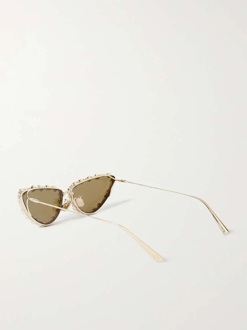 DIOR Eyewear Missdior B1u Cat-eye Crystal-embellished Gold-tone Sunglasses | Thumbnail 3 DIOR Eyewear Missdior B1u Cat-eye Crystal-embellished Gold-tone Sunglasses | Thumbnail 3