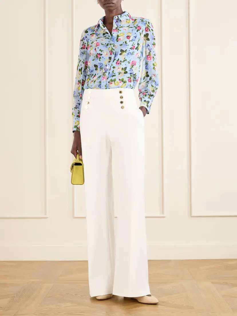 Carolina Herrera Isabella Garden Floral-print Silk-chiiffon Blouse | Thumbnail 2