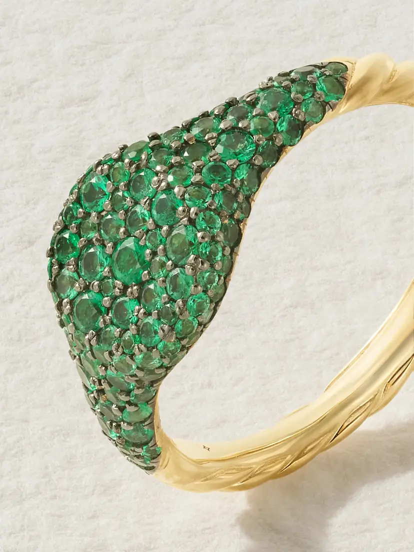 David Yurman 18-karat Gold Emerald Pinky Ring | Thumbnail 4