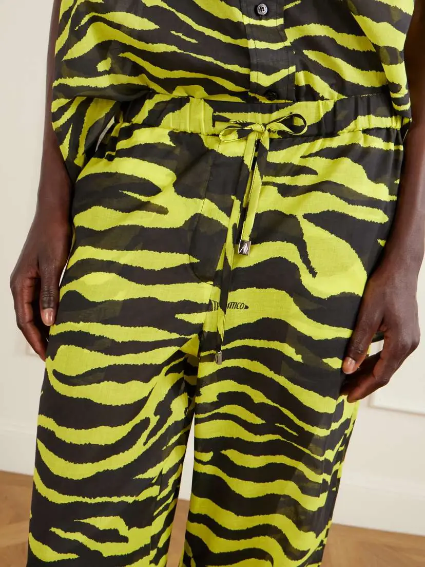 The Attico Zebra-print Cotton Mid-rise Wide-leg Pants | Thumbnail 4 The Attico Zebra-print Cotton Mid-rise Wide-leg Pants | Thumbnail 4
