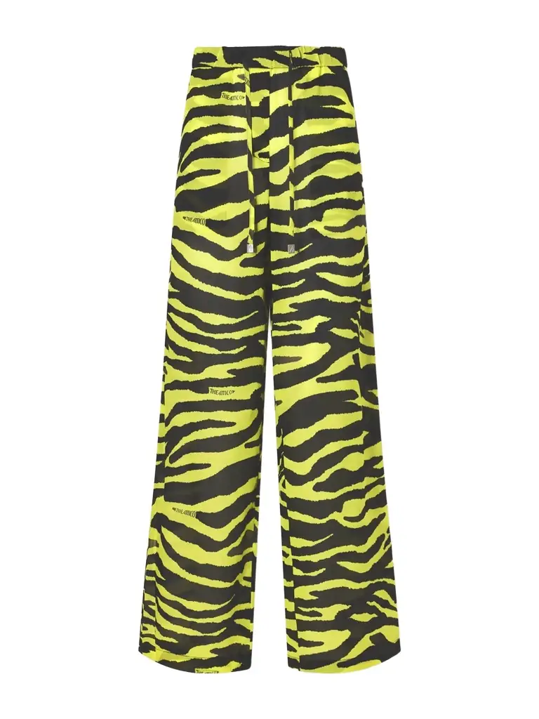 Zebra-print Cotton Mid-rise Wide-leg Pants Zebra-print Cotton Mid-rise Wide-leg Pants