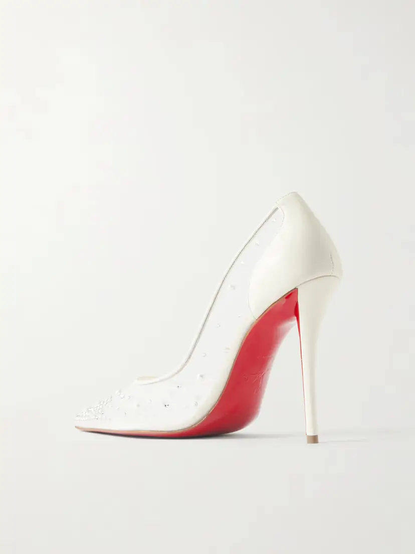 Christian Louboutin Miss Z Degrastrass Perla 100 Embellished Leather-trimmed Mesh Pumps | Thumbnail 3 Christian Louboutin Miss Z Degrastrass Perla 100 Embellished Leather-trimmed Mesh Pumps | Thumbnail 3