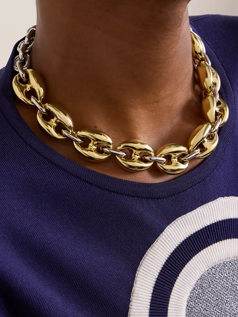 Rabanne X Eight Silver And Gold-tone Necklace | Thumbnail 2 Rabanne X Eight Silver And Gold-tone Necklace | Thumbnail 2