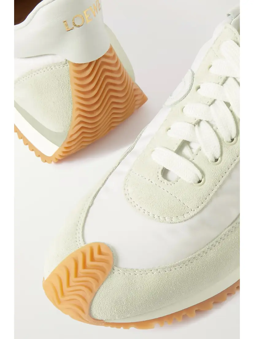Loewe Flow Logo-appliquéd Shell, Leather And Suede Sneakers - White | Thumbnail 4 Loewe Flow Logo-appliquéd Shell, Leather And Suede Sneakers - White | Thumbnail 4