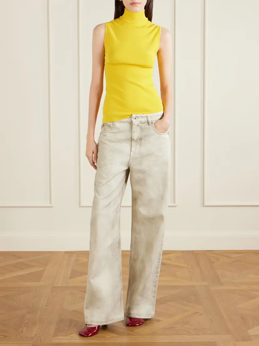 Loewe Logo-embroidered Ribbed-knit Turtleneck Top | Thumbnail 2 Loewe Logo-embroidered Ribbed-knit Turtleneck Top | Thumbnail 2