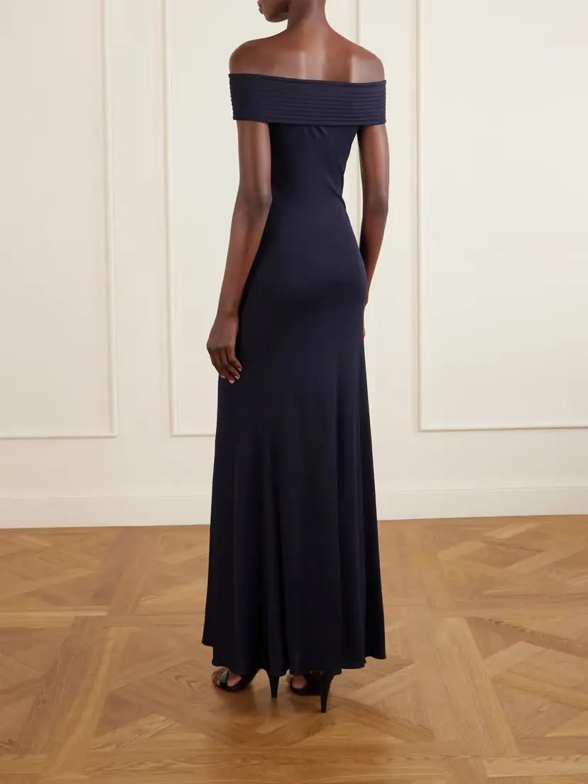Alaïa Off-the-shoulder Stretch-jersey Maxi Dress | Thumbnail 3 Alaïa Off-the-shoulder Stretch-jersey Maxi Dress | Thumbnail 3