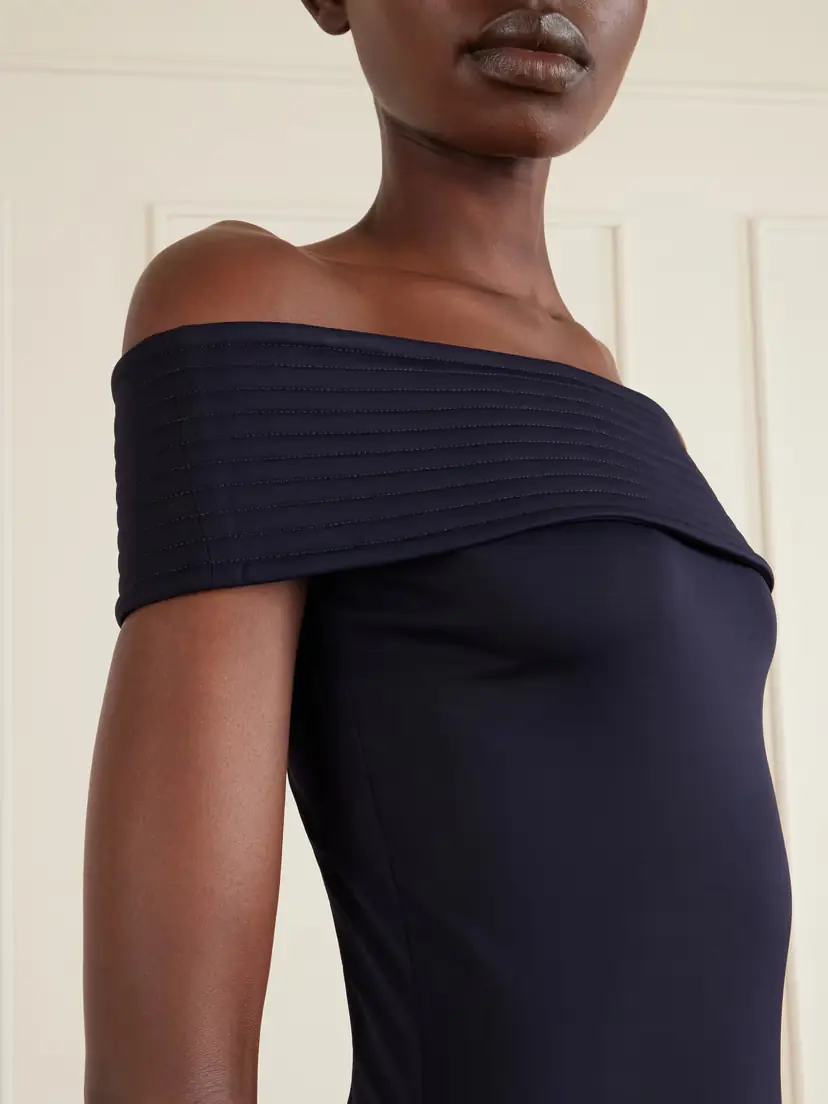 Alaïa Off-the-shoulder Stretch-jersey Maxi Dress | Thumbnail 4 Alaïa Off-the-shoulder Stretch-jersey Maxi Dress | Thumbnail 4
