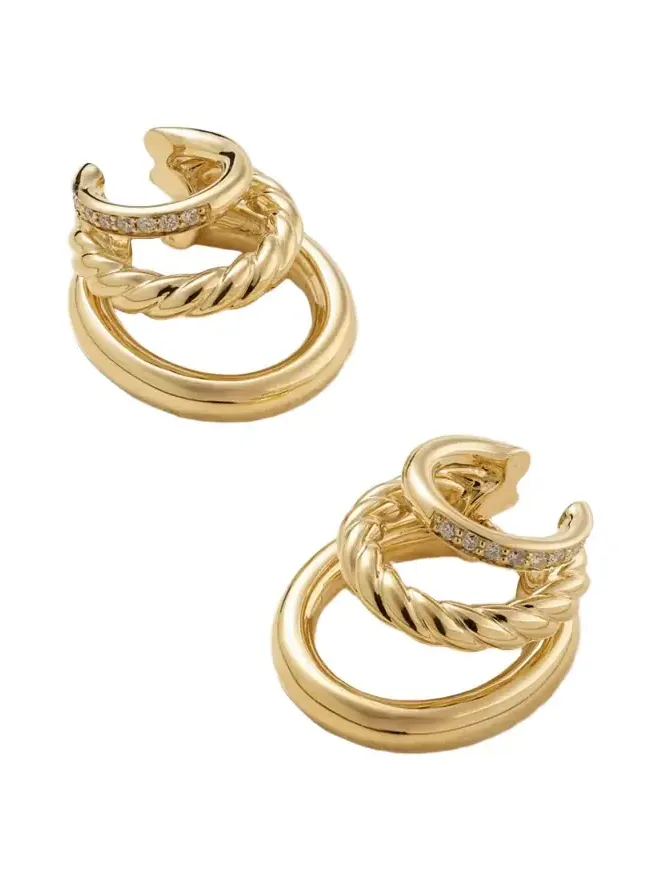 Dy Mercer 18-karat Gold Diamond Hoop Earrings