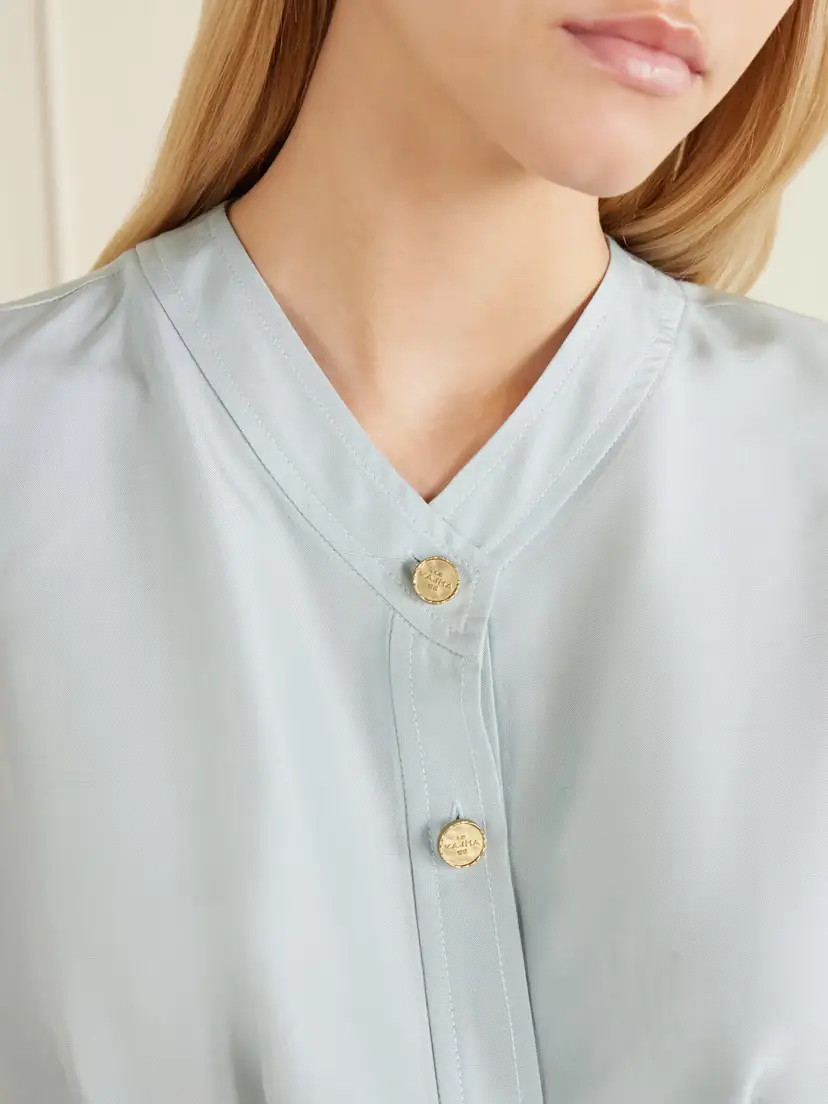 Le Kasha Haima V Neck Silk Top | Thumbnail 4 Le Kasha Haima V Neck Silk Top | Thumbnail 4