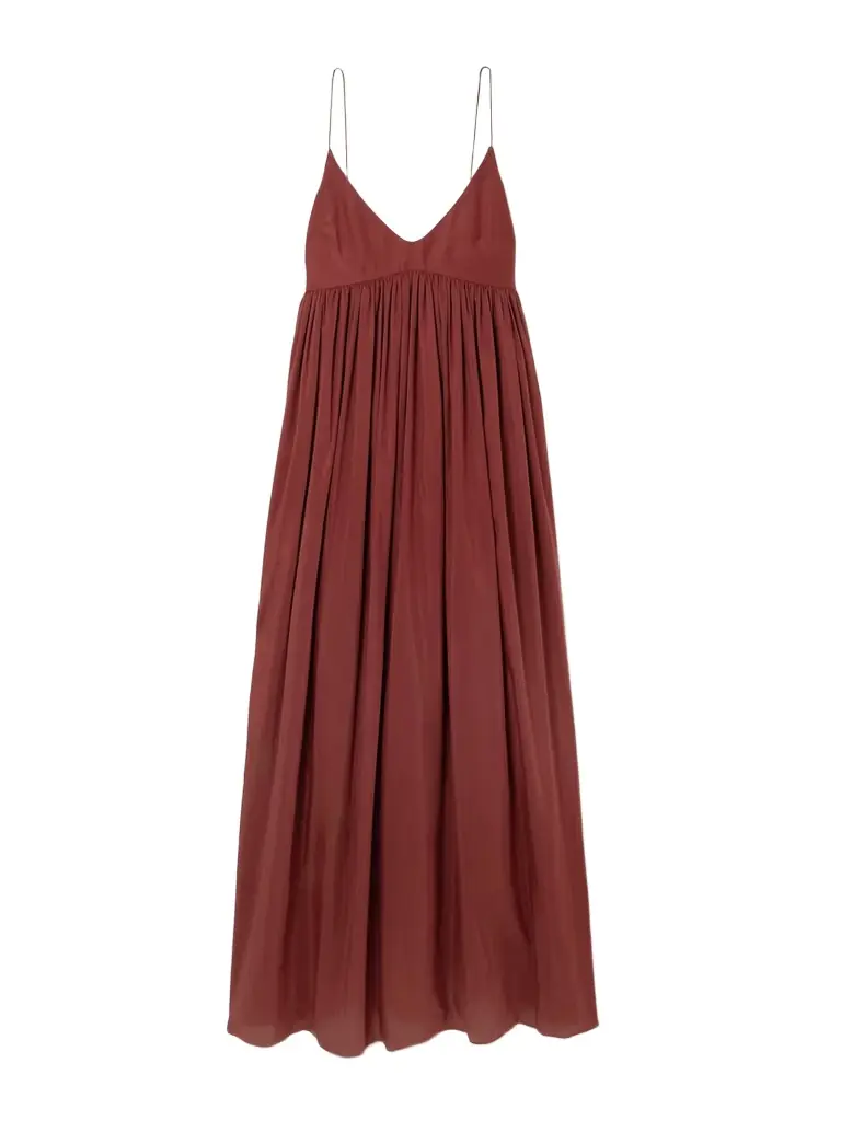 Matteau Gathered Organic Cotton And Silk-blend Maxi Dress | Image 1 Matteau Gathered Organic Cotton And Silk-blend Maxi Dress | Image 1