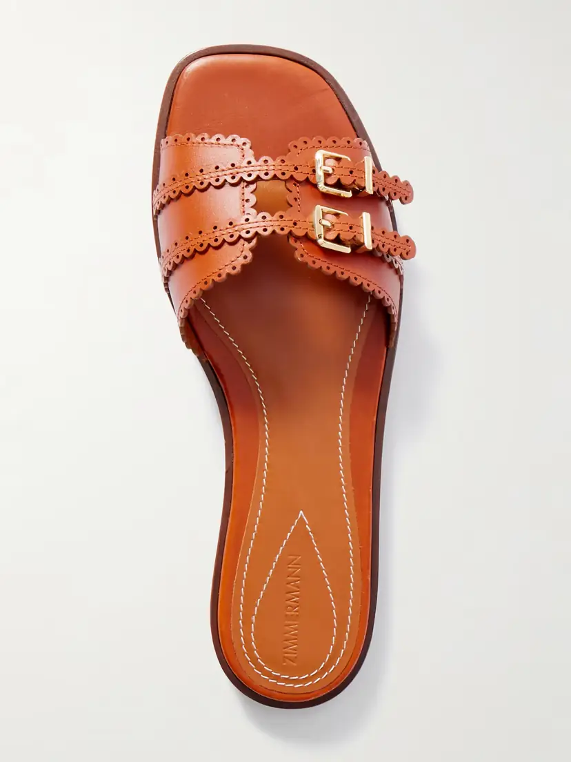 Zimmermann Goldie Buckled Leather Slides | Thumbnail 5 Zimmermann Goldie Buckled Leather Slides | Thumbnail 5