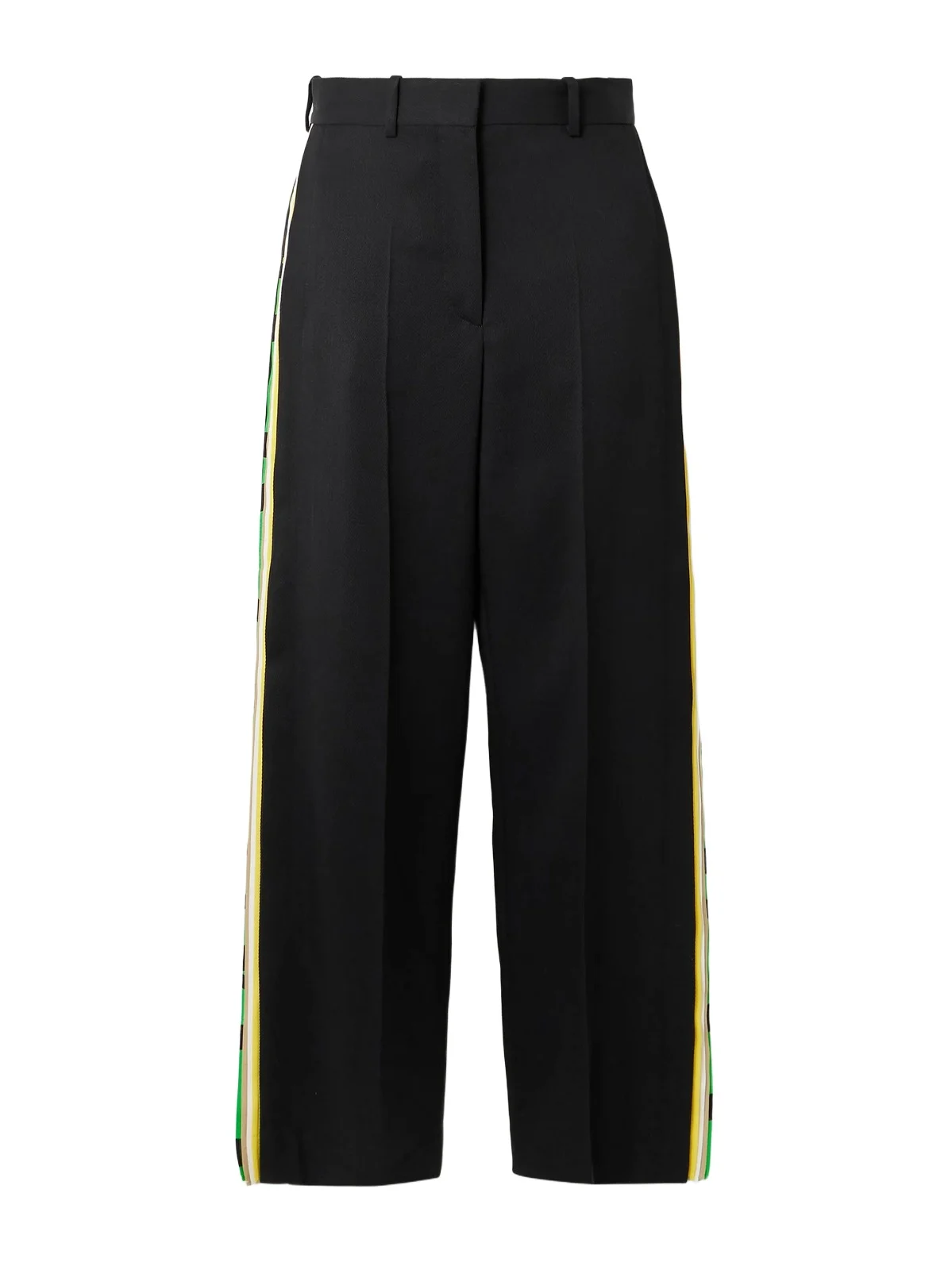 Striped Wool Straight-leg Pants