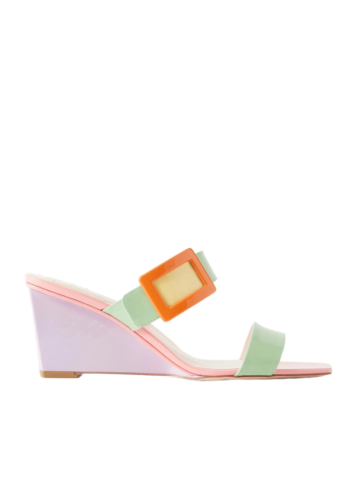 Belle Vivier 60 Buckled Patent-leather Wedge Sandals Belle Vivier 60 Buckled Patent-leather Wedge Sandals