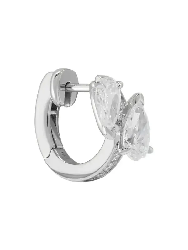 Serti Sur Vide 14-karat White Gold Diamond Single Earring Serti Sur Vide 14-karat White Gold Diamond Single Earring