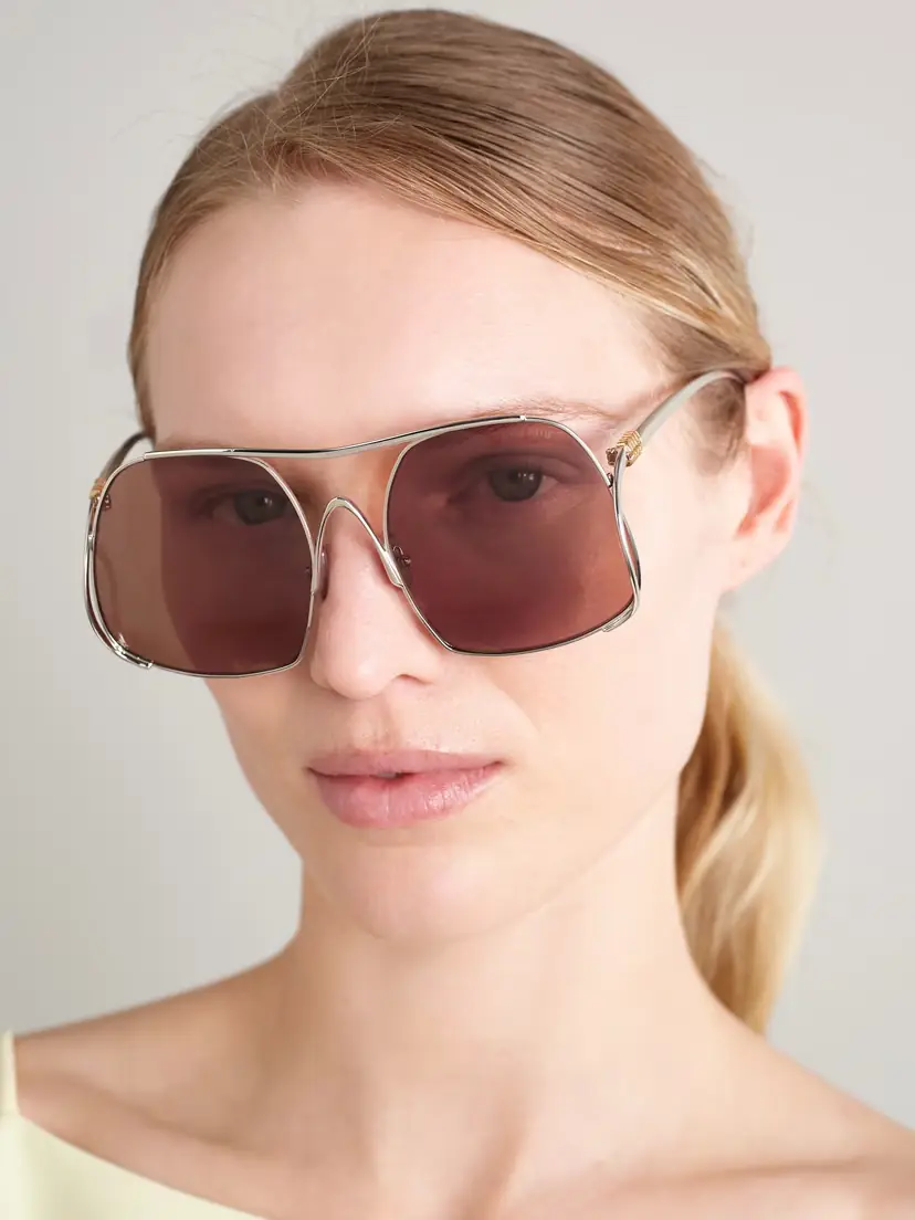 Miu Miu Eyewear Square-frame Silver-tone Sunglasses | Thumbnail 2 Miu Miu Eyewear Square-frame Silver-tone Sunglasses | Thumbnail 2