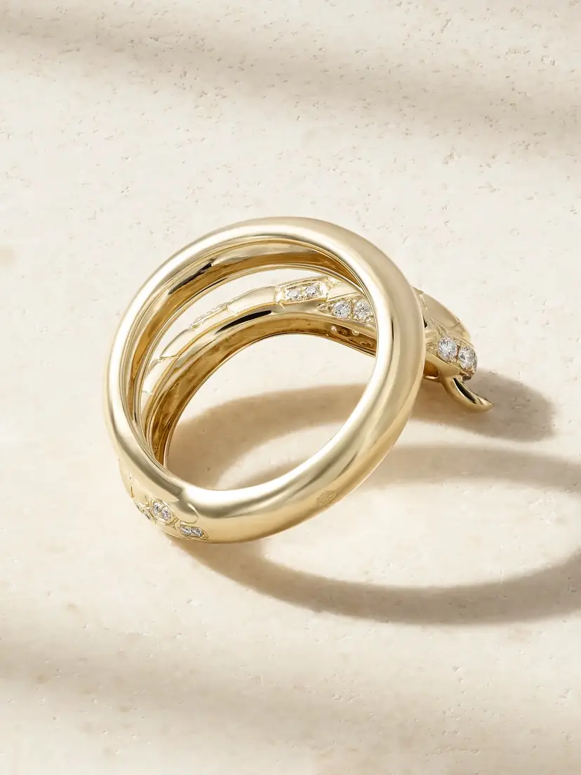 Yvonne Léon Python 9-karat Gold Multi-stone Ring | Thumbnail 3 Yvonne Léon Python 9-karat Gold Multi-stone Ring | Thumbnail 3