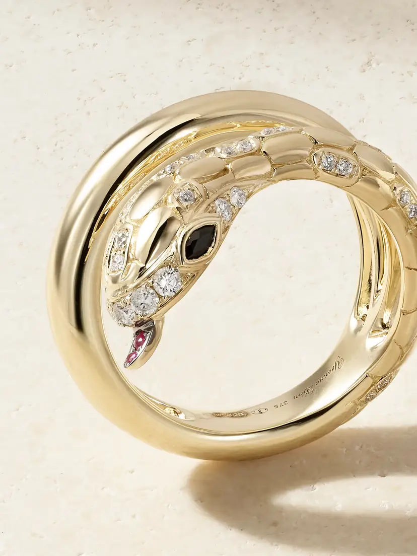 Yvonne Léon Python 9-karat Gold Multi-stone Ring | Thumbnail 4 Yvonne Léon Python 9-karat Gold Multi-stone Ring | Thumbnail 4