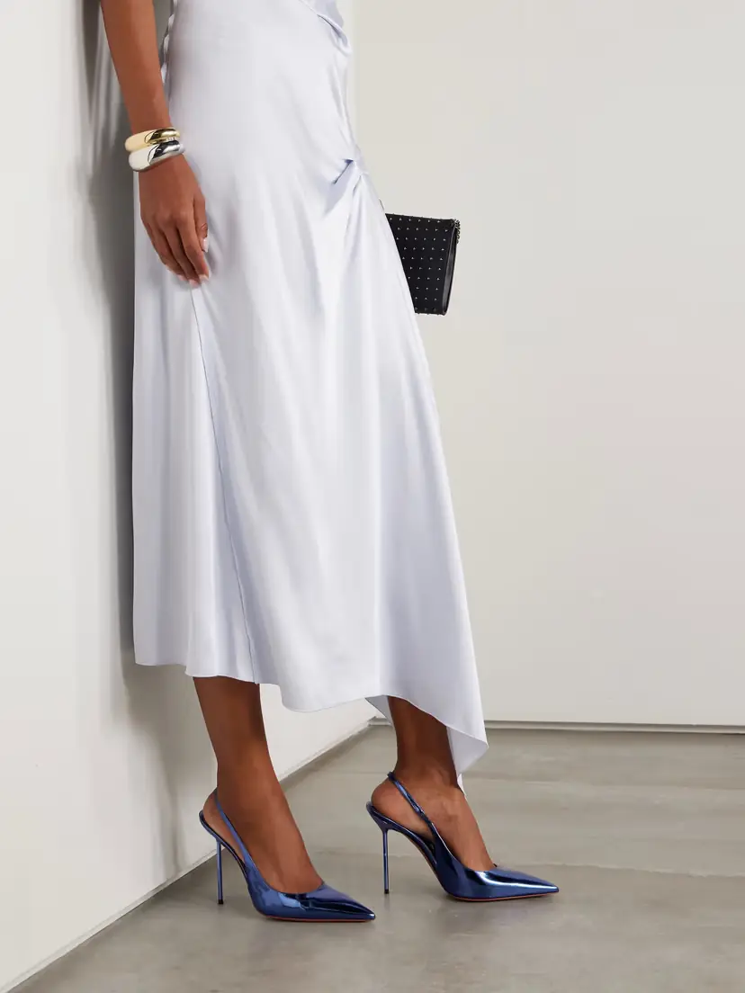 Paris Texas Lidia 105 Mirrored-leather Slingback Pumps | Thumbnail 2