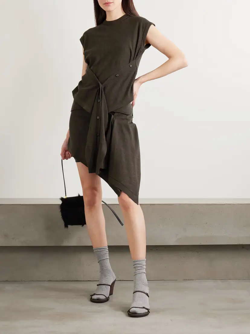 Lemaire Asymmetric Draped Wool-blend Top | Thumbnail 2 Lemaire Asymmetric Draped Wool-blend Top | Thumbnail 2