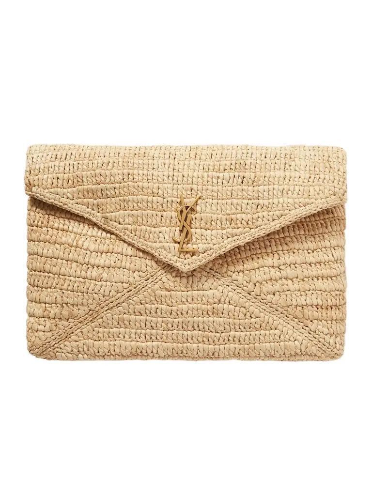 Saint Laurent Cassandre Raffia Clutch | Image 1 Saint Laurent Cassandre Raffia Clutch | Image 1