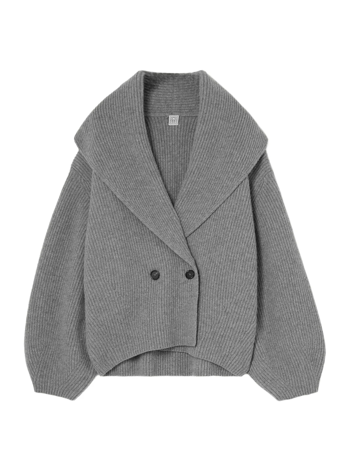 Oversized Ribbed Wool Cardigan