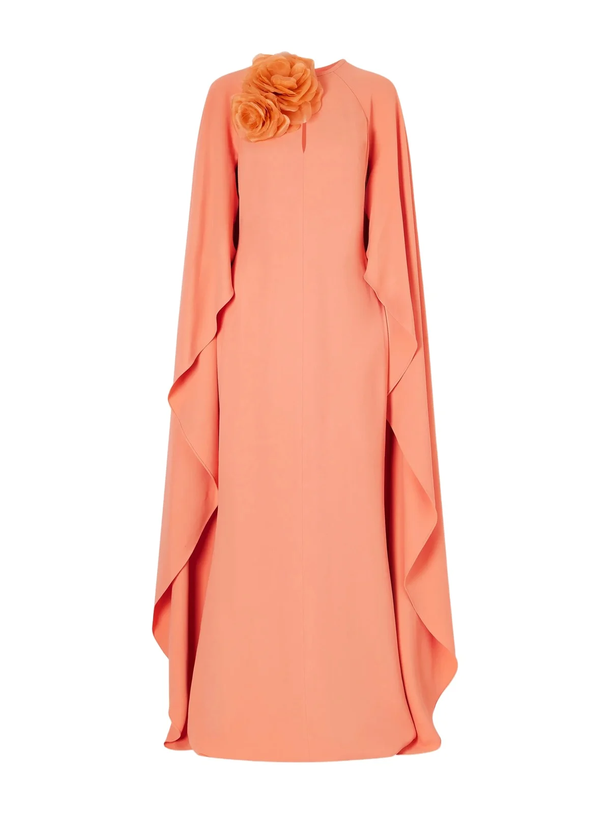 Appliquéd Cape-effect Cady Gown Appliquéd Cape-effect Cady Gown