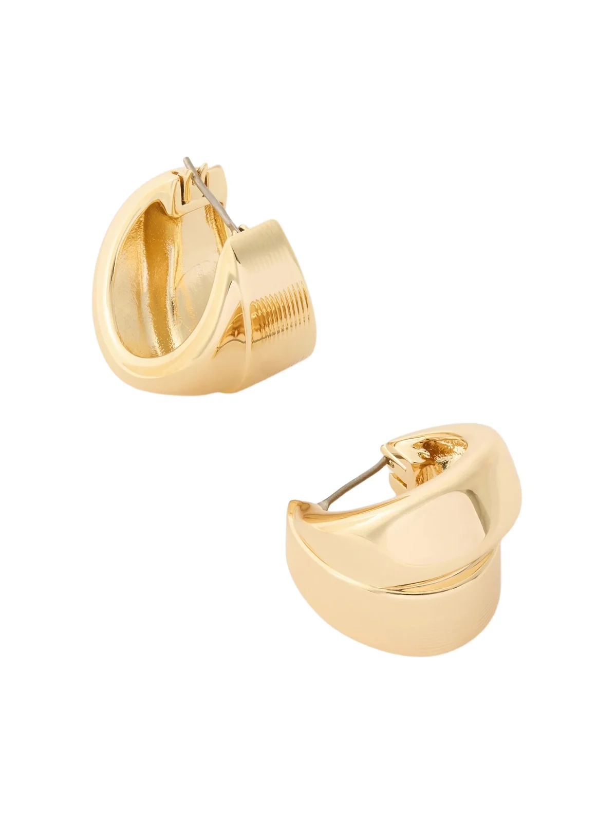 Ridged Gold-tone Earrings Ridged Gold-tone Earrings