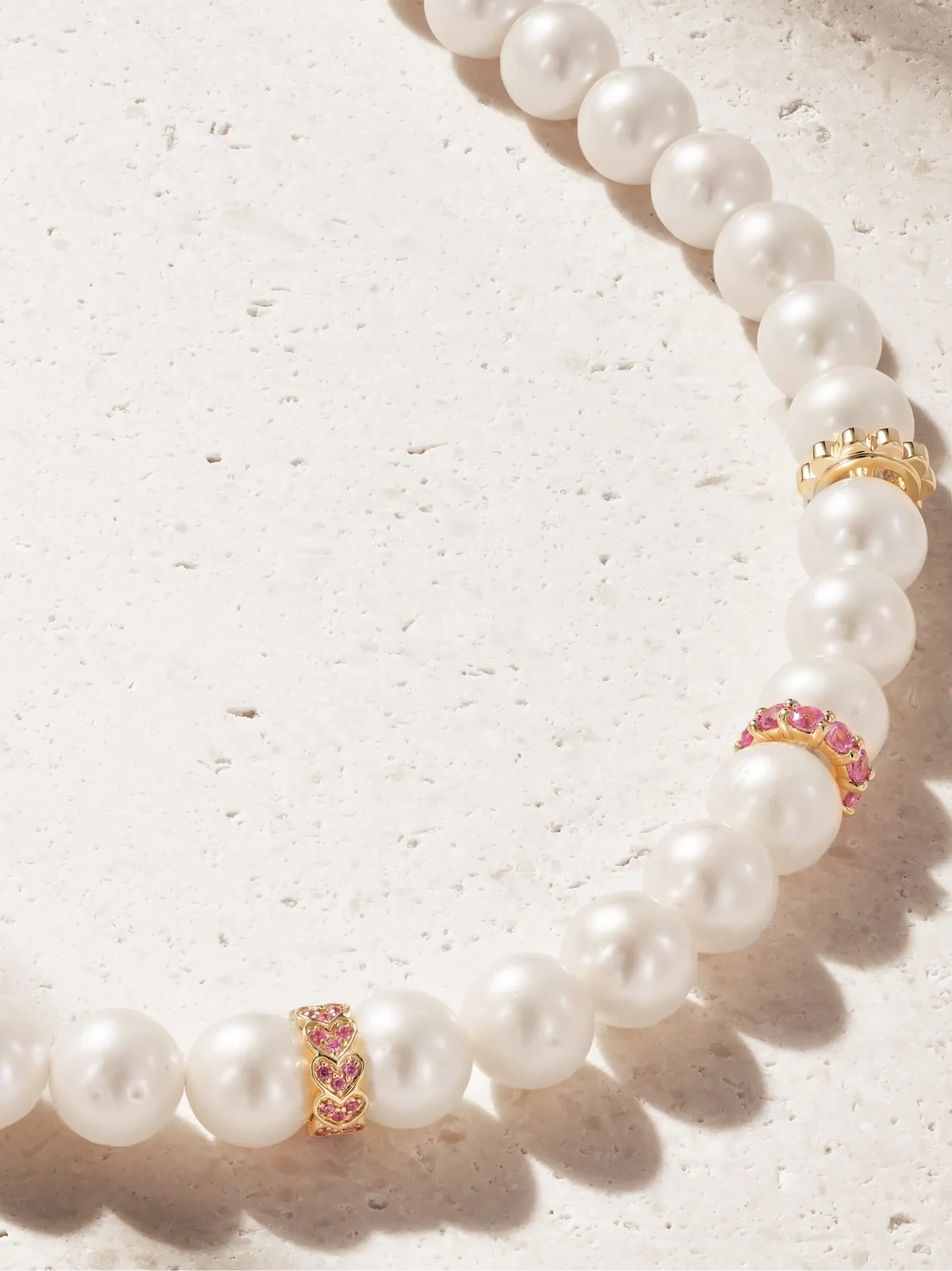 14-karat Gold, Sapphire And Pearl Necklace 14-karat Gold, Sapphire And Pearl Necklace