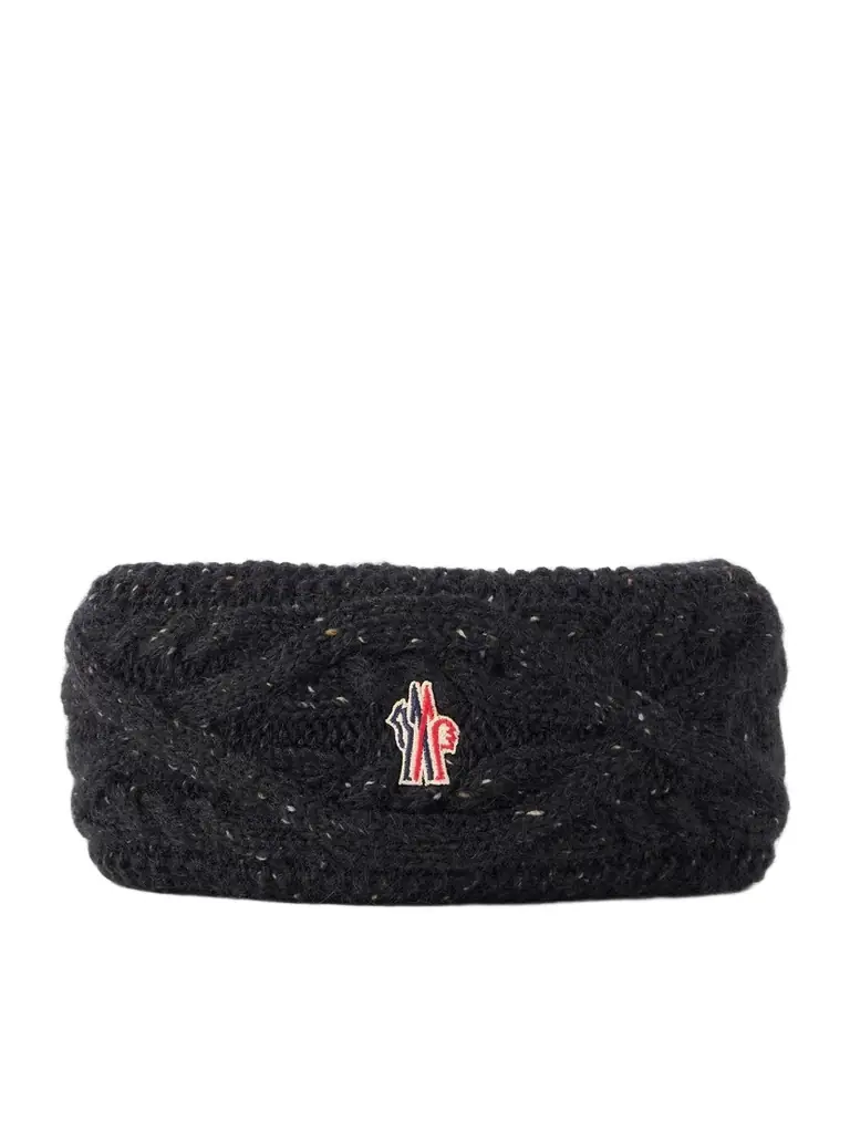 Moncler Grenoble Logo-appliquéd Knitted Wool-blend Headband | Image 1 Moncler Grenoble Logo-appliquéd Knitted Wool-blend Headband | Image 1