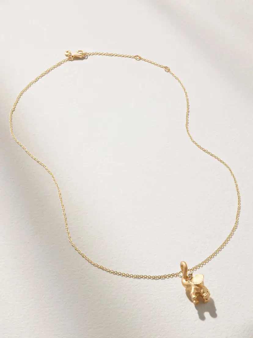 OLE LYNGGAARD COPENHAGEN Elephant 18-karat Gold Diamond Necklace | Thumbnail 4 OLE LYNGGAARD COPENHAGEN Elephant 18-karat Gold Diamond Necklace | Thumbnail 4