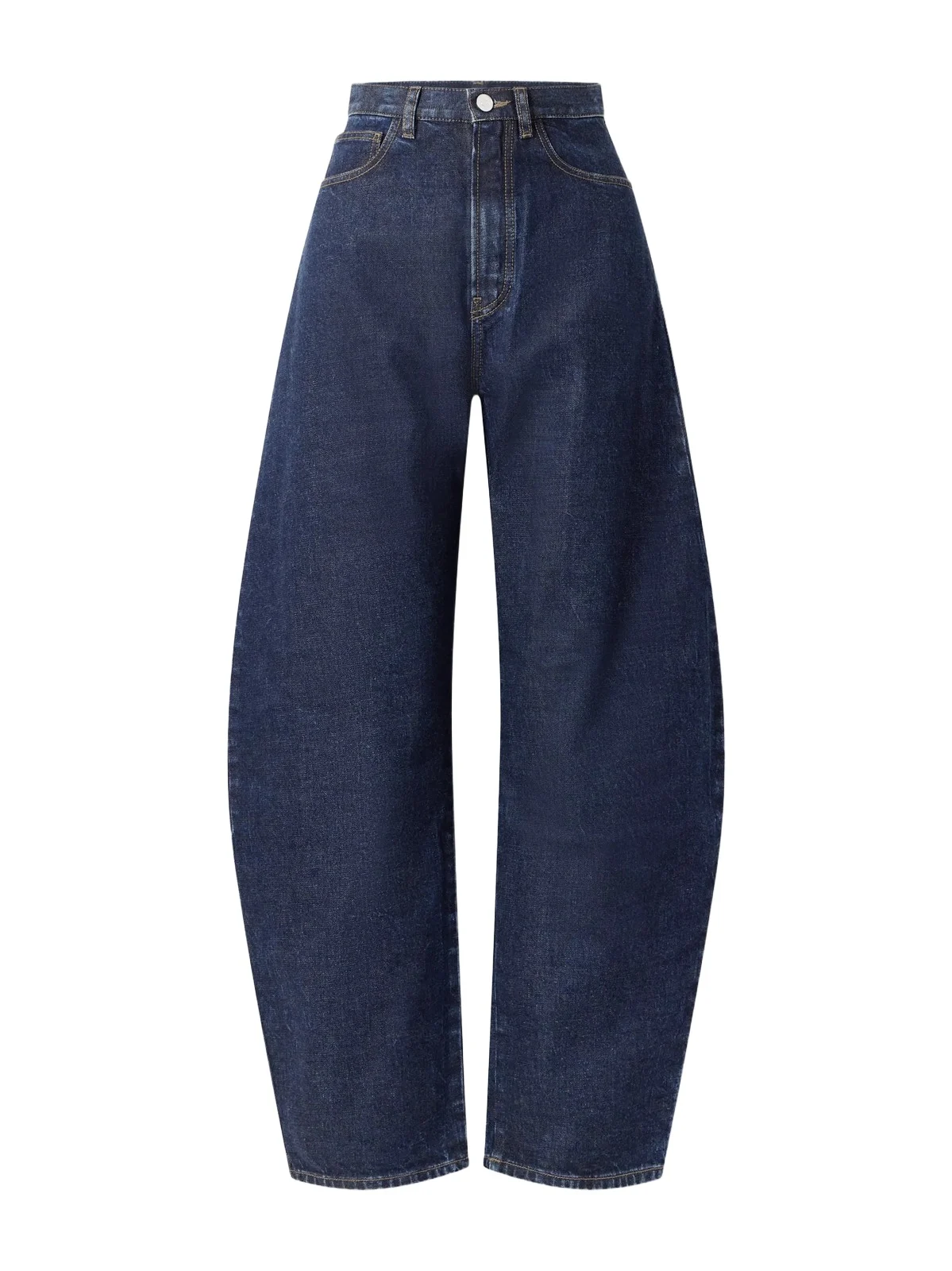 High-rise Barrel-leg Jeans