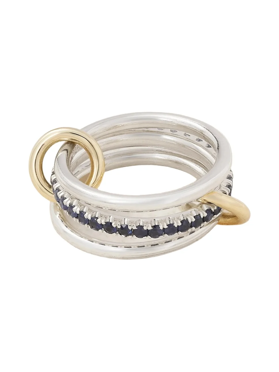 Tigris 18-karat Gold, Sterling Silver And Sapphire Ring Tigris 18-karat Gold, Sterling Silver And Sapphire Ring